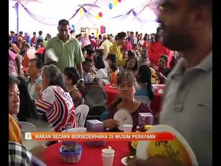 Makan secara bersederhana di musim perayaan