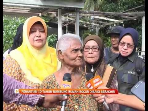 Penantian 10 tahun bumbung rumah bocor dibaiki berakhir