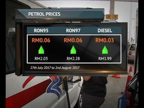 Petrol prices from 27th July 2017 to 2nd August 2017