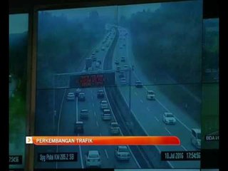 Perkembangan aliran trafik (Ahad, 6:00 petang)