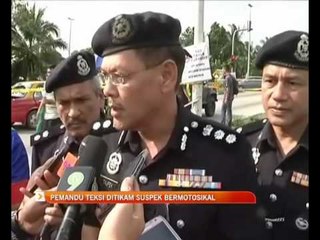 Pemandu teksi ditikam suspek bermotosikal