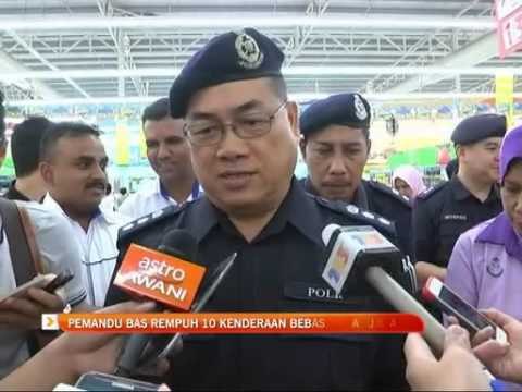 Pemandu bas rempuh 10 kenderaan bebas jaminan polis