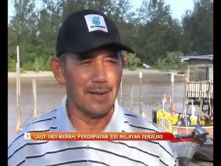 Laut jadi merah, pendapatan 200 nelayan terjejas