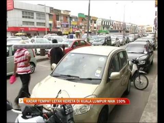 Kadar tempat letak kereta di Kuala Lumpur naik 150%