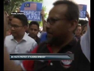 BN Youth protest at North Korea embassy