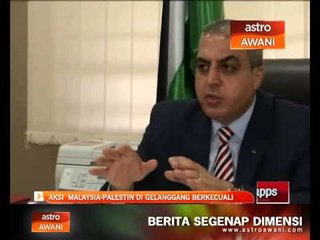 Aksi  Malaysia-Palestin di gelanggang berkecuali