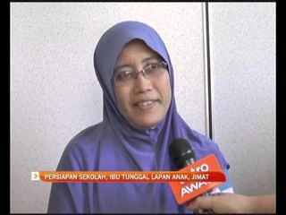 Persiapan sekolah, ibu tunggal lapan anak  jimat