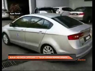 Buruh Indonesia dipenjara 12 tahun kerana rompak senjata