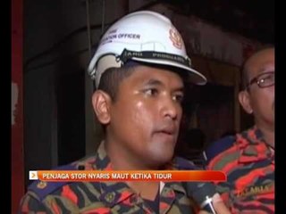 Penjaga stor nyaris maut ketika tidur