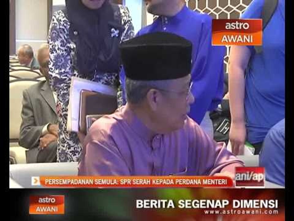 Persempadanan semula: SPR serah kepada Perdana...