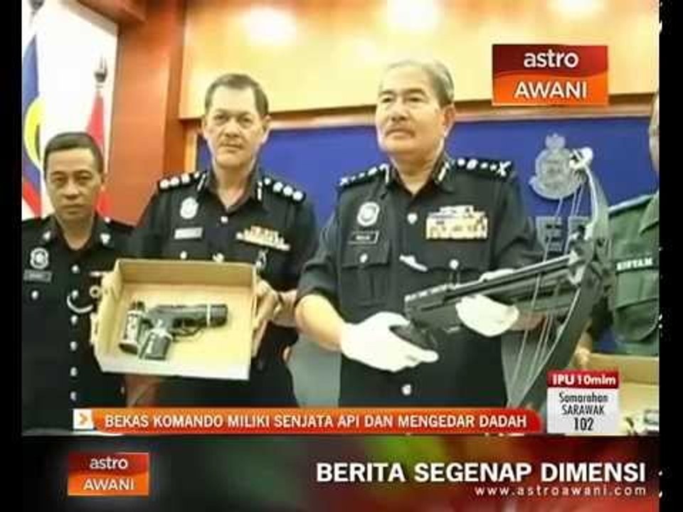 Bekas Komando miliki senjata api dan mengedar dadah