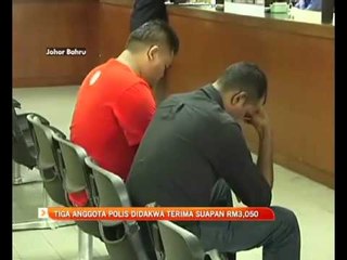 Download Video: Tiga anggota polis didakwa terima suapan RM3,050