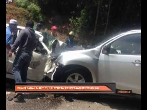 Dua beranak maut,tujuh cedera, kenderaan bertembung