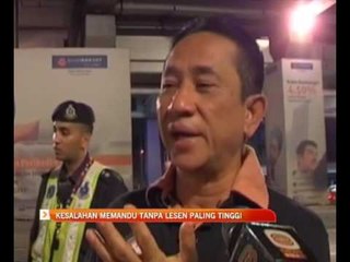 Kesalahan memandu tanpa lesen paling tinggi