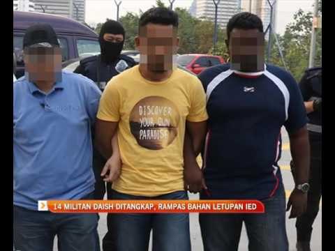 14 militan DAISH ditangkap, rampas bahan letupan IED