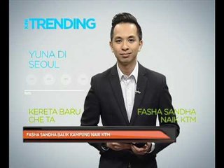 Fasha Sandha balik kampung naik KTM