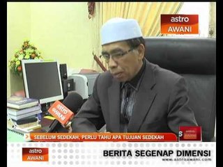 Sebelum sedekah, perlu tahu apa tujuan sedekah