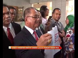 Parti Harapan Rakyat Sabah lulus pendaftaran ROS