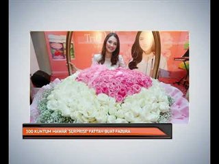 500 kuntum mawar 'surprise' Fattah buat Fazura