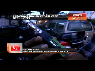 Larangan jualan cecair vape bernikotin - reaksi Presiden MEVTA