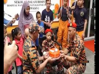 Impian kanak-kanak leukemia jadi 'anggota bomba' tercapai