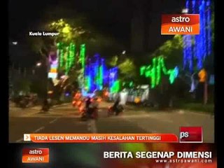 Tiada lesen memandu masih kesalahan tertinggi