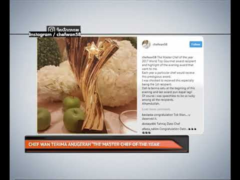 Chef Wan terima anugerah 'The Master Chef of the Year'