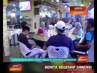 Kepelbagaian menu timur tengah di Restoran Marrakesh