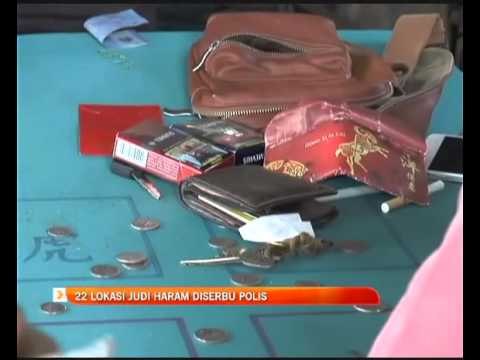 22 lokasi judi haram diserbu polis