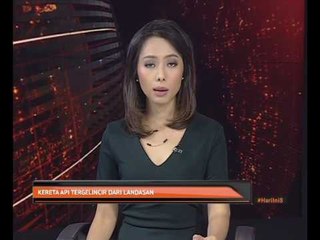 Kereta api tergelincir dari landasan