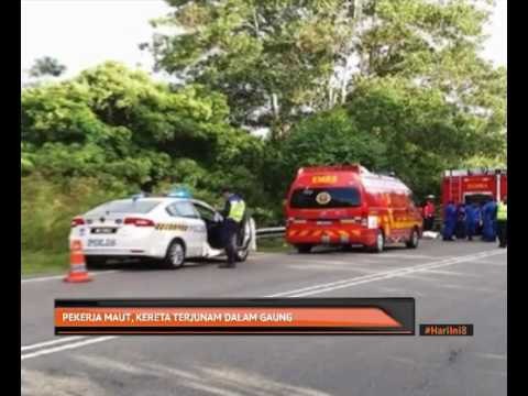 Pekerja maut, kereta terjunam dalam gaung