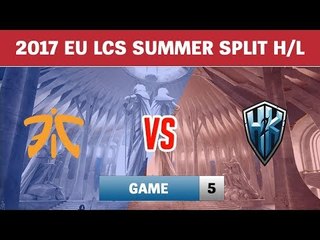 Highlights: FNC vs H2K Game 1 | Fnatic vs H2K | Tranh hạng ba LCS Châu Âu Mùa Hè 2017