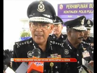 Tiada kesalahan dalam Akuan Bersumpah Phang Li Koon