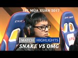 Hightlights: Snake vs OMG - LPL Mùa Xuân 2017 Tuần 3