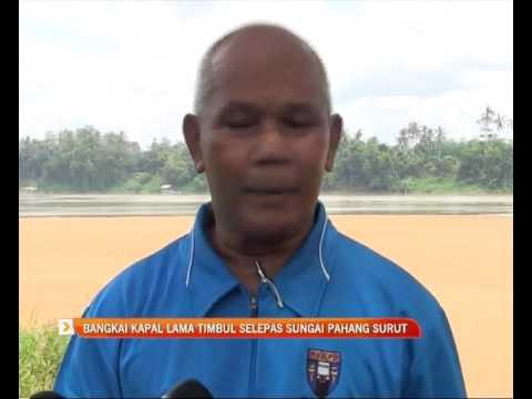 Bangkai kapal lama timbul selepas sungai Pahang surut