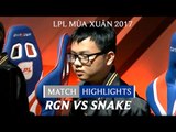 Hightlights: RGN vs Snake - LPL Mùa Xuân 2017 Tuần 2