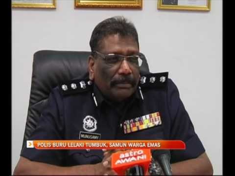 Polis buru lelaki tumbuk, samun warga emas
