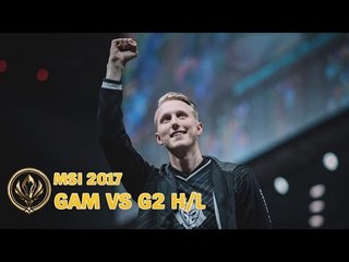Highlights: Gigabyte Marines vs G2 Esports - MSI 2017 Vòng Bảng Ngày 2