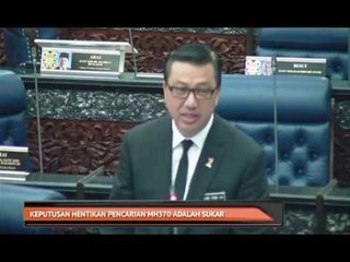 Keputusan hentikan pencarian pencarian MH370 adalah sukar