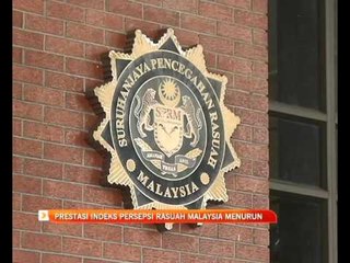 Prestasi Indeks Persepsi Rasuah Malaysia menurun