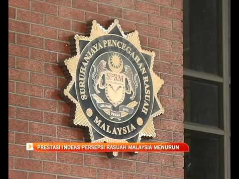 Prestasi Indeks Persepsi Rasuah Malaysia menurun