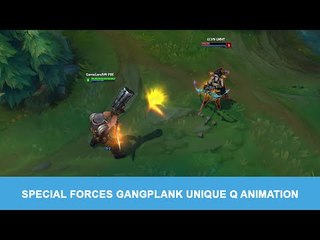 LOL PBE 7/10/2015: Special Forces Gangplank Unique Q Animation