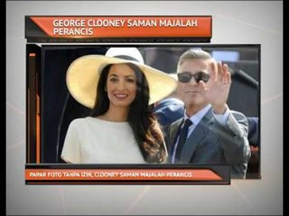 Papar foto tanpa izin, George Clooney  saman majalah Perancis