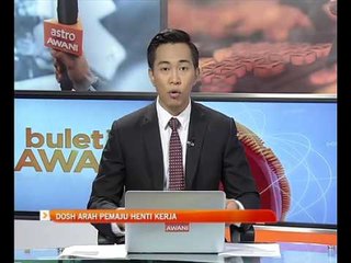 DOSH arah pemaju henti kerja