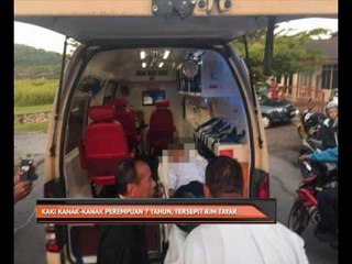 Kaki kanak-kanak perempuan 7 tahun, tersepit rim tayar