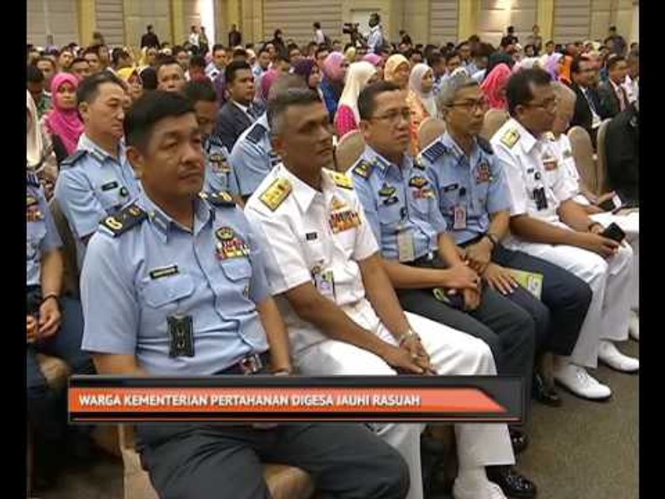Warga Kementerian Pertahanan digesa jauhi rasuah - video Dailymotion
