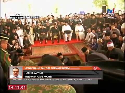 Jenazah Allahyarham Tan Sri Adenan Satem tiba di tanah perkuburan
