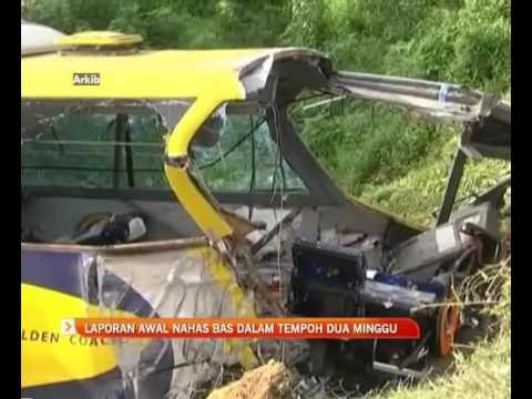 Laporan awal nahas bas dalam tempoh dua minggu