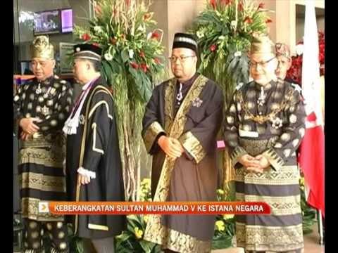 Sultan Muhammad ke-5 tiba istiadat lafaz sumpah jawatan