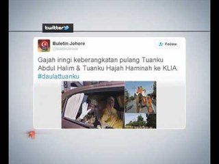 Keberangkatan pulang Sultan Kedah dirai netizen